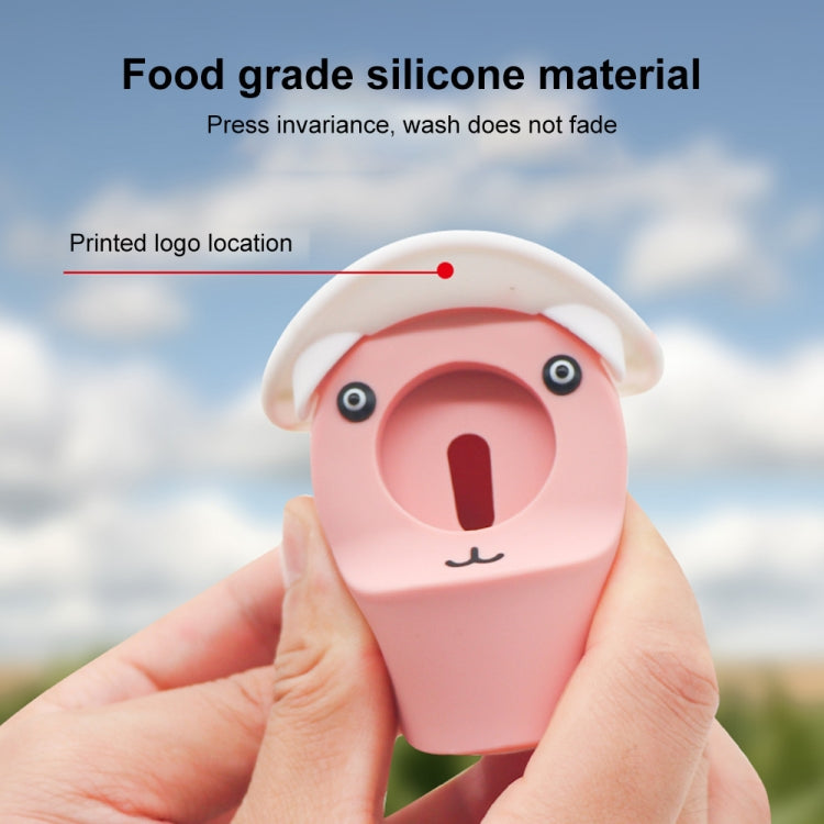 For Apple Watch Series Hat Bear Shaped Silicone Charging Base(Pink) - Charger / Holder by PMC TechLife | Online Shopping South Africa | PMC TechLife | Buy Now Pay Later Mobicred