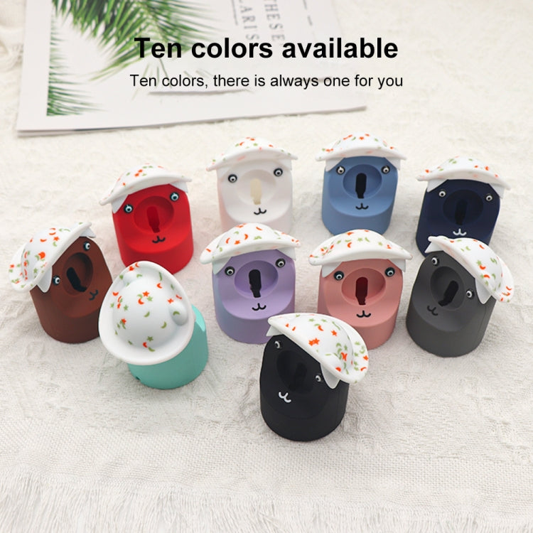 For Apple Watch Series Hat Bear Shaped Silicone Charging Base(Brown) - Charger / Holder by PMC TechLife | Online Shopping South Africa | PMC TechLife | Buy Now Pay Later Mobicred