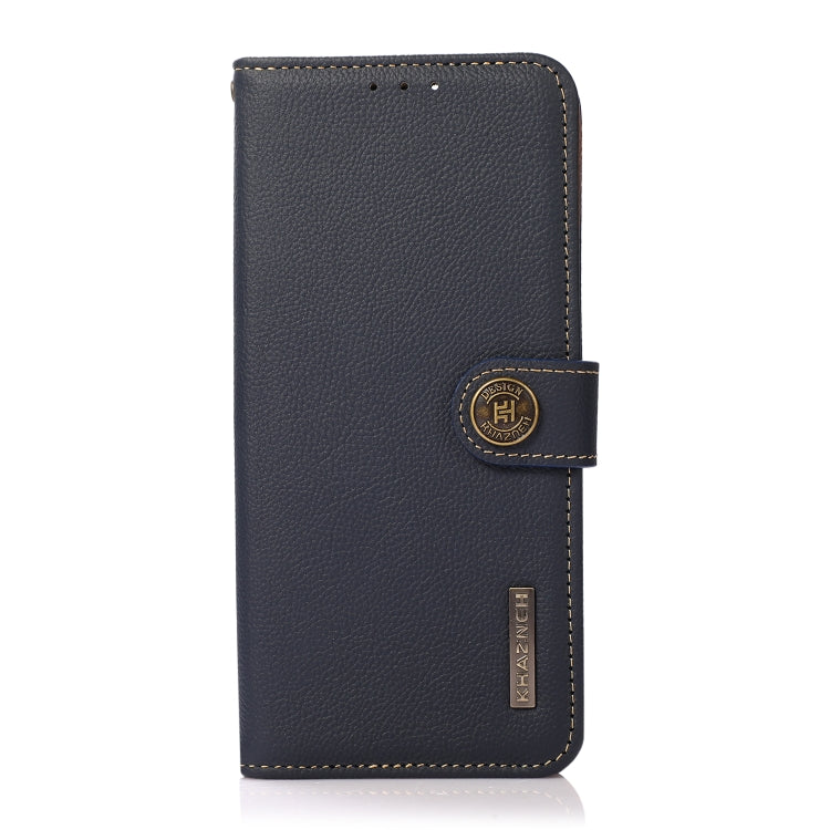For Nothing Phone 2 KHAZNEH Custer Genuine Leather RFID Phone Case(Blue) - More Brand by PMC TechLife | Online Shopping South Africa | PMC TechLife | Buy Now Pay Later Mobicred
