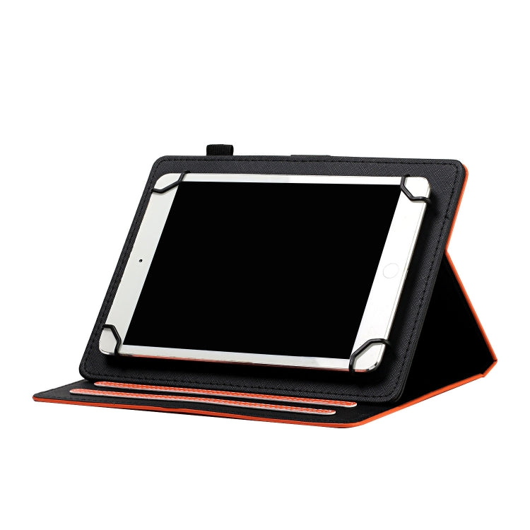 For 10 inch Universal Solid Color Horizontal Flip Leather Case with Card Slots & Holder & Pen Slot(Orange) - 10 - 11 inch by PMC TechLife | Online Shopping South Africa | PMC TechLife | Buy Now Pay Later Mobicred