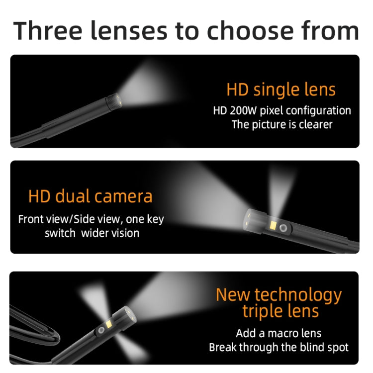 T23 7.9mm Three Lenses 7 inch Screen Industrial Endoscope, Spec:5m Tube -  by PMC TechLife | Online Shopping South Africa | PMC TechLife | Buy Now Pay Later Mobicred