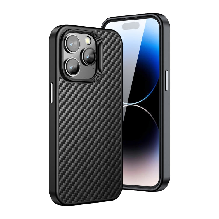 For iPhone 15 Pro wlons Magsafe Carbon Fiber Kevlar TPU Phone Case(Black) - iPhone 15 Pro Cases by wlons | Online Shopping South Africa | PMC Jewellery | Buy Now Pay Later Mobicred