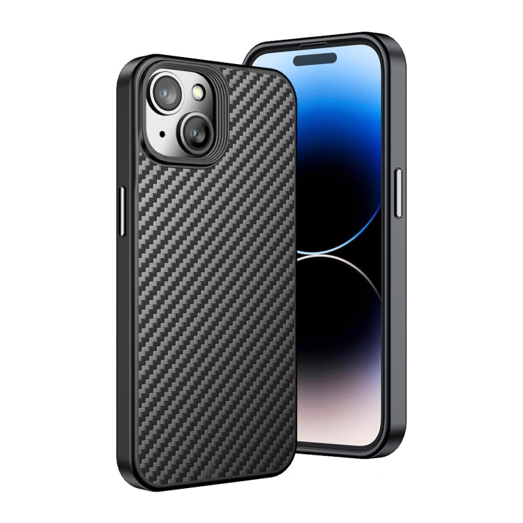 For iPhone 15 Plus wlons Magsafe Carbon Fiber Kevlar TPU Phone Case(Black) - iPhone 15 Plus Cases by wlons | Online Shopping South Africa | PMC Jewellery | Buy Now Pay Later Mobicred