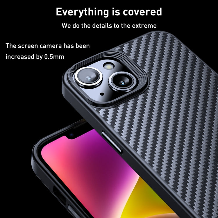 For iPhone 15 wlons Magsafe Carbon Fiber Kevlar TPU Phone Case(Black) - iPhone 15 Cases by wlons | Online Shopping South Africa | PMC Jewellery | Buy Now Pay Later Mobicred