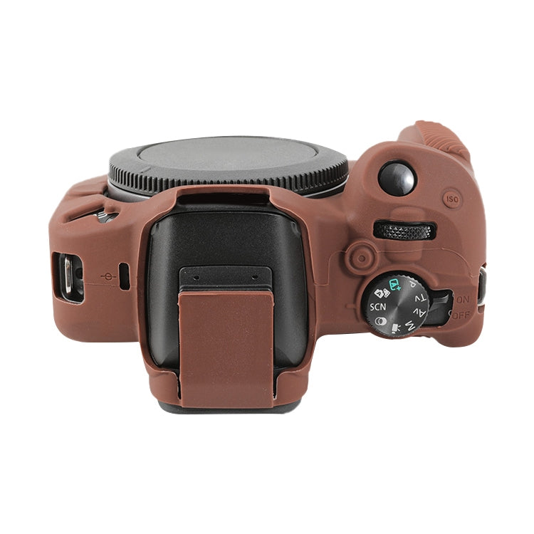 For Canon EOS R50 Soft Silicone Protective Case(Coffee) - Protective Case by PMC TechLife | Online Shopping South Africa | PMC TechLife | Buy Now Pay Later Mobicred