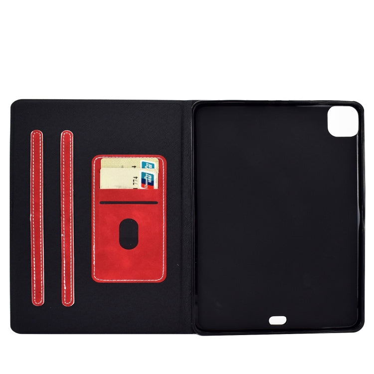 For iPad Pro 11 2024 Cowhide Texture Leather Smart Tablet Case(Red) - iPad Pro 11 2024 Cases by PMC TechLife | Online Shopping South Africa | PMC TechLife | Buy Now Pay Later Mobicred