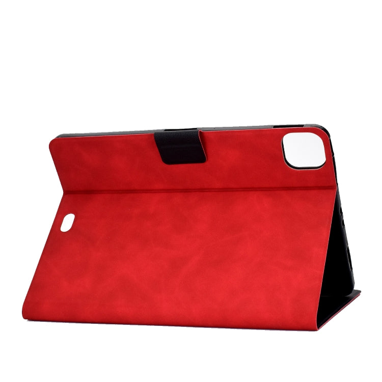 For iPad Pro 11 2024 Cowhide Texture Leather Smart Tablet Case(Red) - iPad Pro 11 2024 Cases by PMC TechLife | Online Shopping South Africa | PMC TechLife | Buy Now Pay Later Mobicred