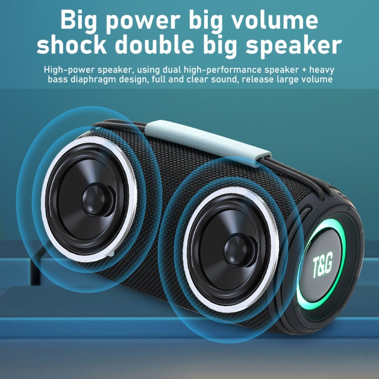T&G TG-657 Portable Wireless 3D Stereo Subwoofer Bluetooth Speaker Support FM / LED Atmosphere Light(Red) - free shipping - PMC Jewellery - Order now!