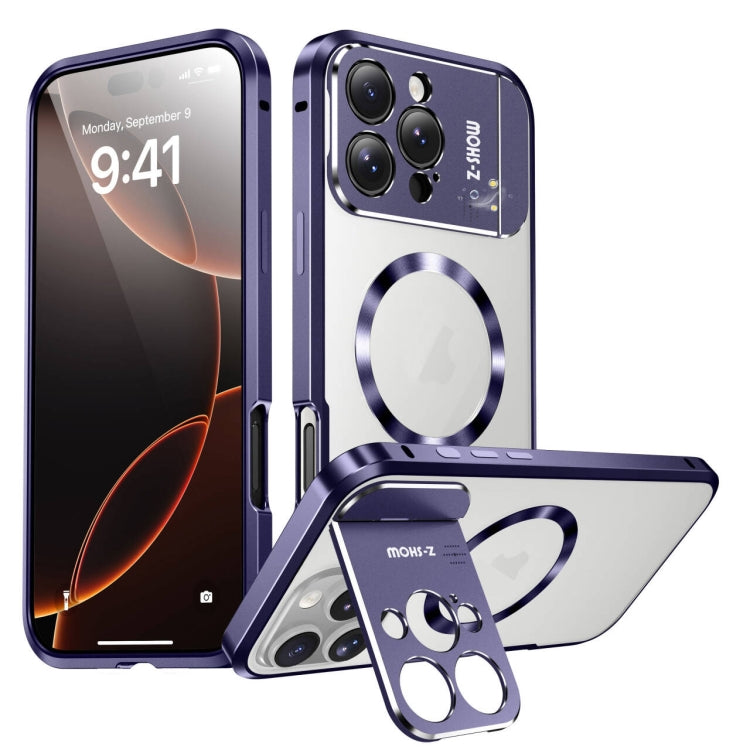For iPhone 16 Pro Max Aromatherapy Holder Single-sided MagSafe Magnetic Phone Case(Purple) - free shipping - PMc TechLife - Order now!