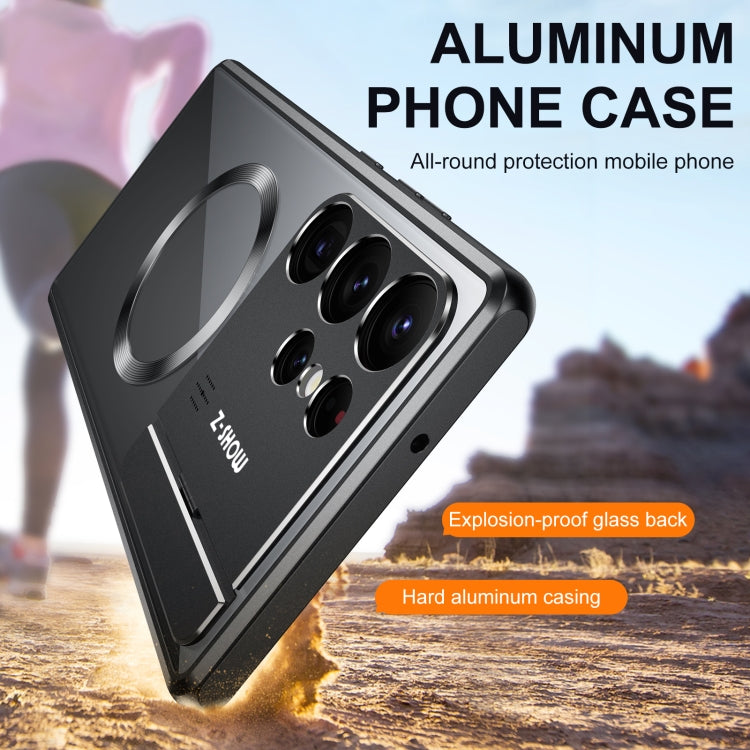 For Samsung Galaxy S21 Ultra 5G Aromatherapy Holder Single-sided MagSafe Magnetic Phone Case(Black) - Galaxy S21 Ultra 5G Cases by PMC TechLife | Online Shopping South Africa | PMC TechLife