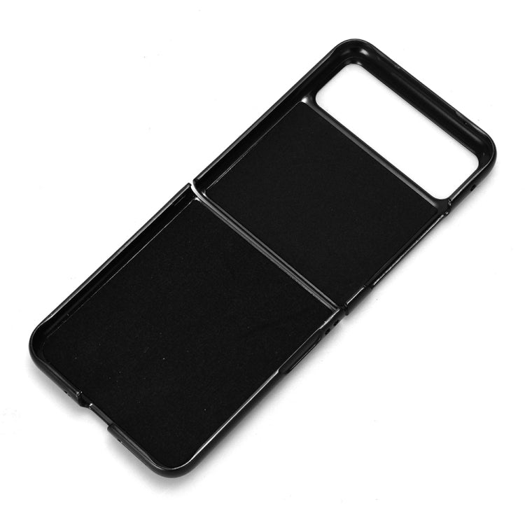 For Motorola Moto Razr 40 Cow Pattern Sewing Back Cover Phone Case(Black) - Motorola Cases by PMC TechLife | Online Shopping South Africa | PMC TechLife | Buy Now Pay Later Mobicred