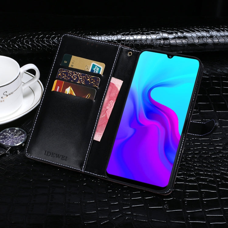 For Blackview A80 idewei Crocodile Texture Horizontal Flip Leather Case with Holder & Card Slots & Wallet(Dark Blue) - More Brand by idewei | Online Shopping South Africa | PMC TechLife | Buy Now Pay Later Mobicred