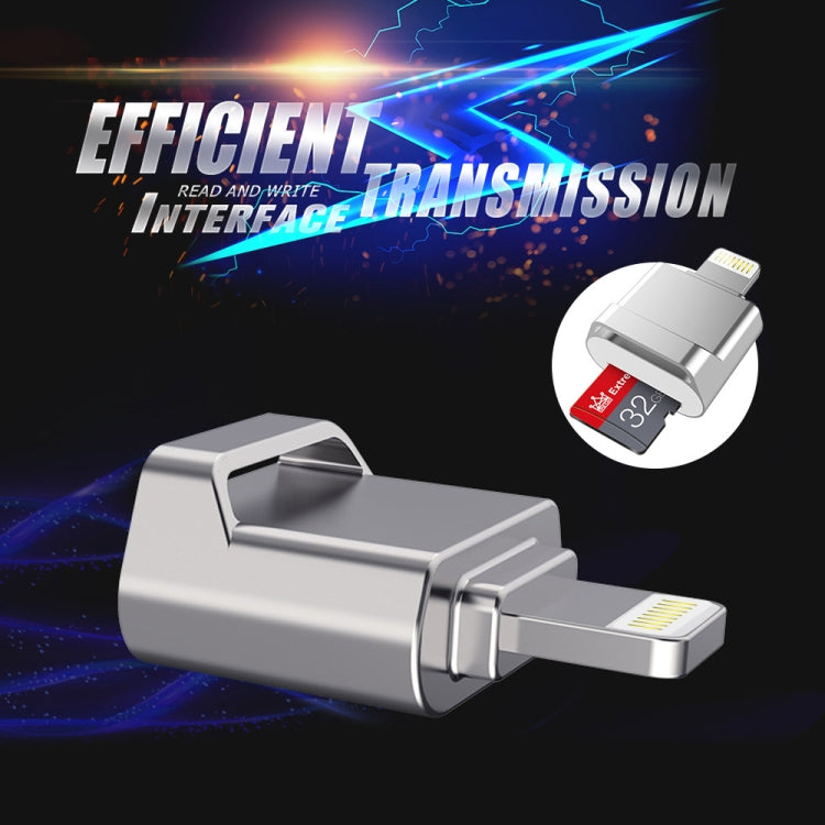 MicroDrive 8pin To TF Card Adapter Mini iPhone & iPad TF Card Reader, Capacity:64GB(Silver) -  by MICRODRIVE | Online Shopping South Africa | PMC Jewellery | Buy Now Pay Later Mobicred