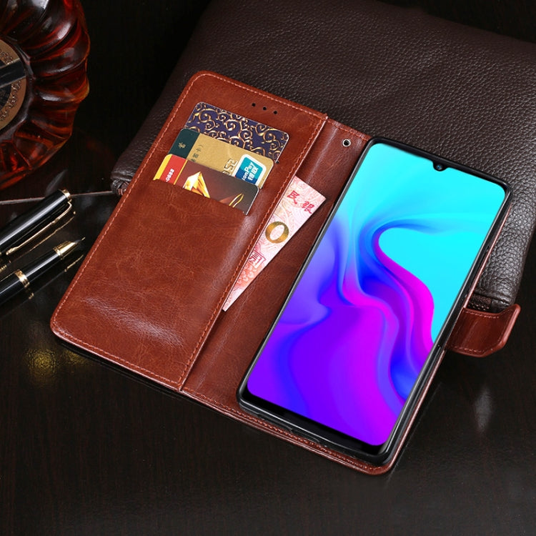 For Blackview A80 idewei Crazy Horse Texture Horizontal Flip Leather Case with Holder & Card Slots & Wallet(Black) - More Brand by idewei | Online Shopping South Africa | PMC TechLife | Buy Now Pay Later Mobicred
