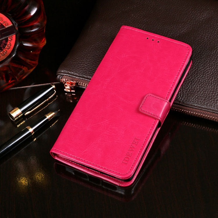For Blackview A80 idewei Crazy Horse Texture Horizontal Flip Leather Case with Holder & Card Slots & Wallet(Rose Red) - More Brand by idewei | Online Shopping South Africa | PMC TechLife | Buy Now Pay Later Mobicred