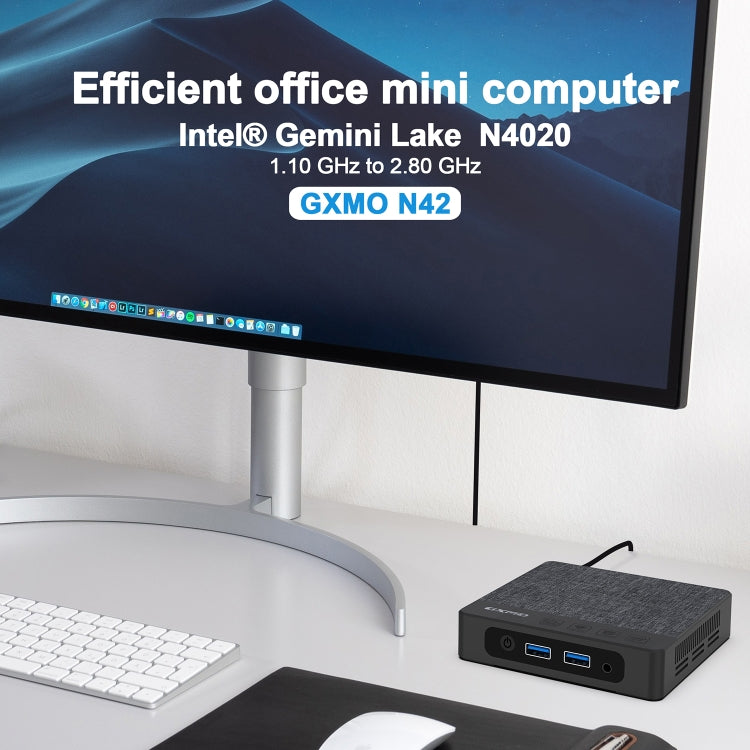 GXMO N42 Windows 11 Intel Gemini Lake N4000 Mini PC NVME SSD WiFi Mini Desktop Computer, Specification:6GB+64GB(Black) - free shipping - PMC Jewellery - Order now!
