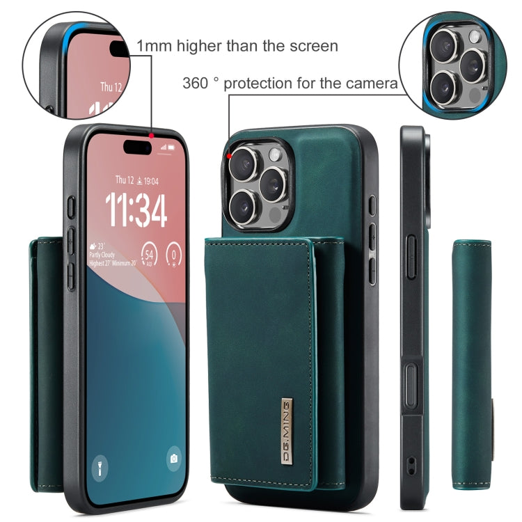 For iPhone 16 Pro Max DG.MING M1 Series 3-Fold Multi Card Wallet Leather Phone Case(Green) - iPhone 16 Pro Max Cases by DG.MING | Online Shopping South Africa | PMC Jewellery | Buy Now Pay Later Mobicred