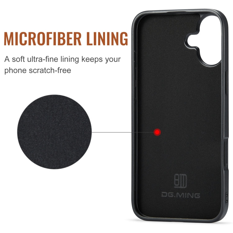 For iPhone 16 Plus DG.MING M1 Series 3-Fold Multi Card Wallet Leather Phone Case(Black) - free shipping - PMC Jewellery - Order now!