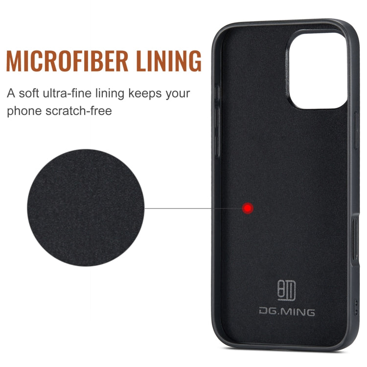 For iPhone 16 Pro Max DG.MING M2 Series 3-Fold Card Bag Wallet Leather Phone Case(Black) - free shipping - PMC Jewellery - Order now!