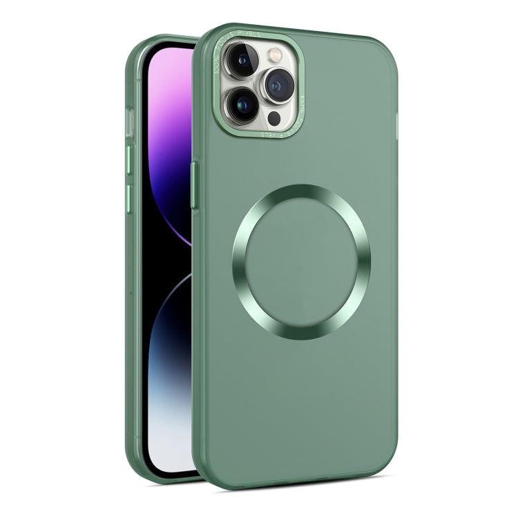 For iPhone 11 Pro CD Texture MagSafe Frosted Translucent Phone Case(Green) - iPhone 11 Pro Max Cases by PMC Jewellery | Online Shopping South Africa | PMC Jewellery