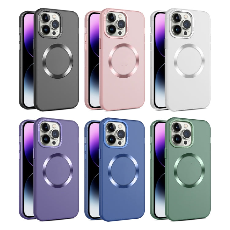 For iPhone 14 Plus CD Texture MagSafe Frosted Translucent Phone Case(Pink) - iPhone 14 Plus Cases by PMC Jewellery | Online Shopping South Africa | PMC Jewellery