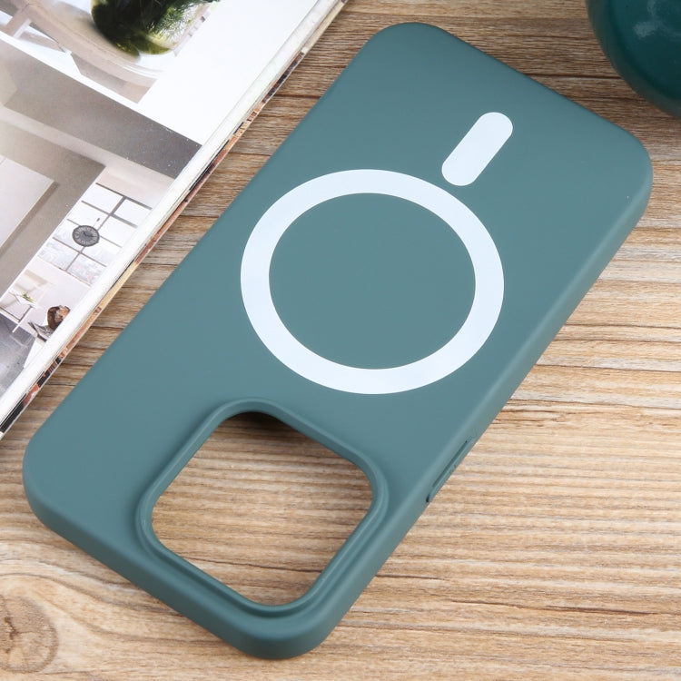 For iPhone 14 Pro MagSafe Liquid Silicone Phone Case(Deep Green) - iPhone 14 Pro Cases by PMC TechLife | Online Shopping South Africa | PMC TechLife