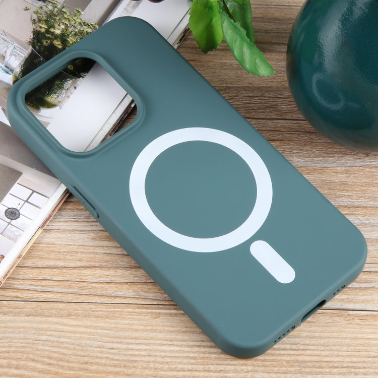 For iPhone 13 Pro Max MagSafe Liquid Silicone Phone Case(Deep Green) - iPhone 13 Pro Max Cases by PMC TechLife | Online Shopping South Africa | PMC TechLife