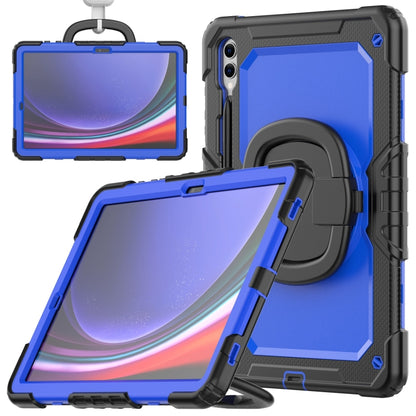 For Samsung Galaxy Tab S9+ / S10+ D Type Silicone Hybrid PC Tablet Case with Handle Holder(Blue PC) - Galaxy Tab S9+ Cases by PMC Jewellery | Online Shopping South Africa | PMC Jewellery | Buy Now Pay Later Mobicred