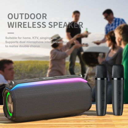 New RiXing NR8809 20W Outdoor Portable TWS Smart Wireless Bluetooth Speaker, Style:Dual Mic(Red) - Desktop Speaker by NewRixing | Online Shopping South Africa | PMC Jewellery | Buy Now Pay Later Mobicred