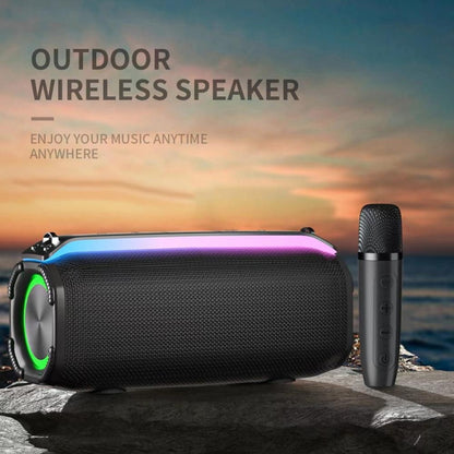 New RiXing NR8809 20W Outdoor Portable TWS Smart Wireless Bluetooth Speaker, Style:Single Mic(Red) - Desktop Speaker by NewRixing | Online Shopping South Africa | PMC Jewellery | Buy Now Pay Later Mobicred