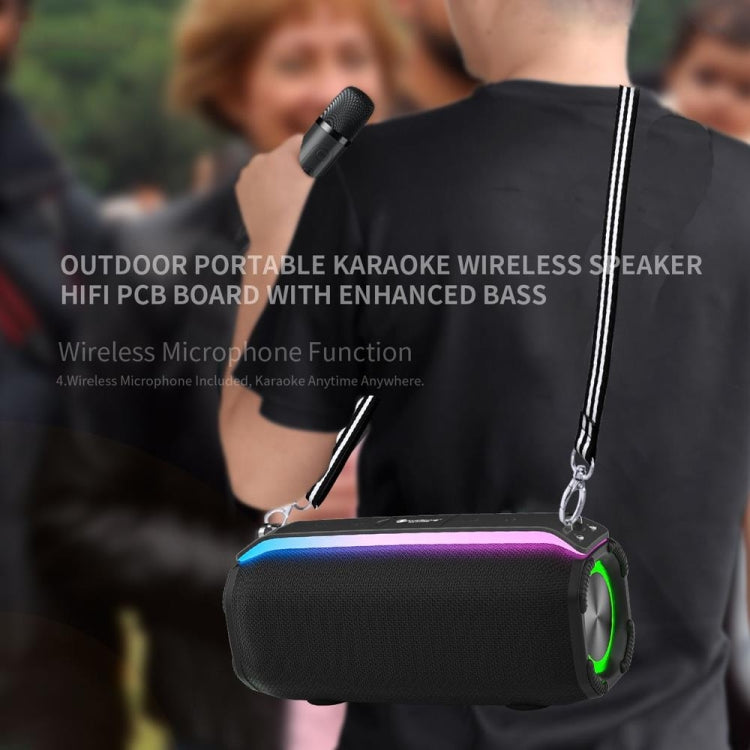 New RiXing NR8809 20W Outdoor Portable TWS Smart Wireless Bluetooth Speaker, Style:Dual Mic(Blue) - free shipping - PMC Jewellery - Order now!