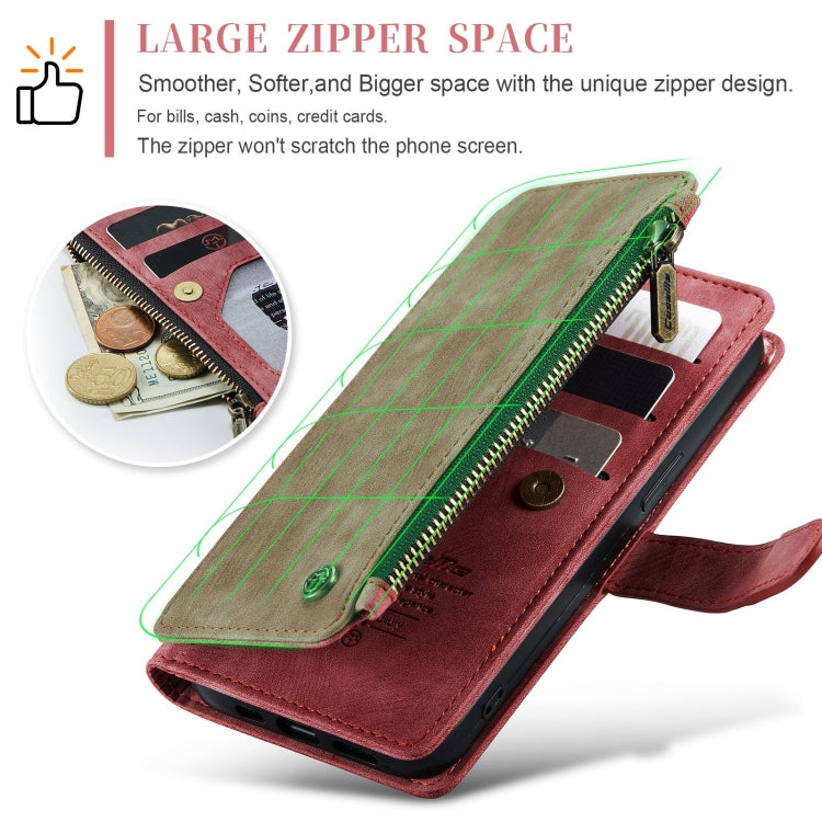 For iPhone 15 Pro Max CaseMe C30 Multifunctional Leather Phone Case(Red) - free shipping - PMC Jewellery - Order now!