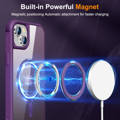 For iPhone 15 Plus MagSafe Magnetic Rotating Holder Phone Case(Purple) - iPhone 15 Plus Cases by PMC Jewellery | Online Shopping South Africa | PMC Jewellery