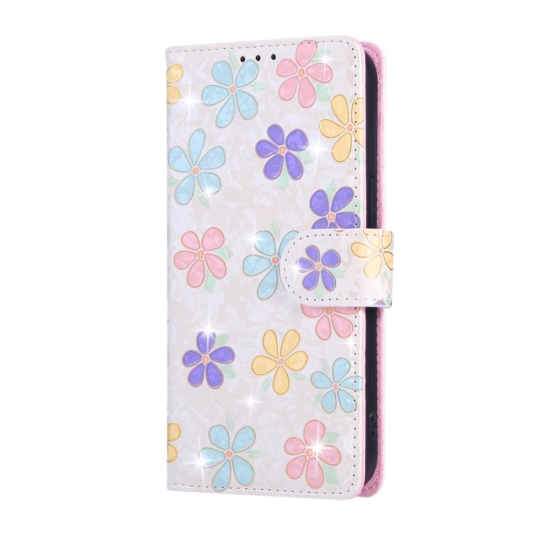 For iPhone 16e Bronzing Painting RFID Leather Case(Bloosoming Flower) - iPhone 16e Cases by PMC TechLife | Online Shopping South Africa | PMC TechLife | Buy Now Pay Later Mobicred
