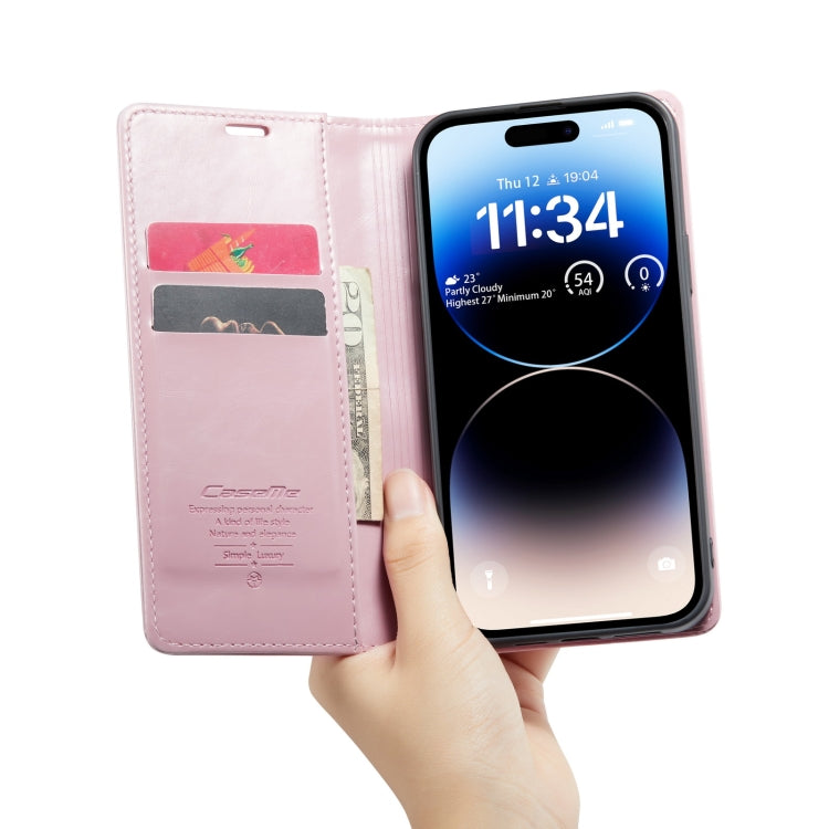 For iPhone 15 Pro CaseMe 003 Crazy Horse Texture Leather Phone Case(Rose Gold) - iPhone 15 Pro Cases by CaseMe | Online Shopping South Africa | PMC Jewellery | Buy Now Pay Later Mobicred