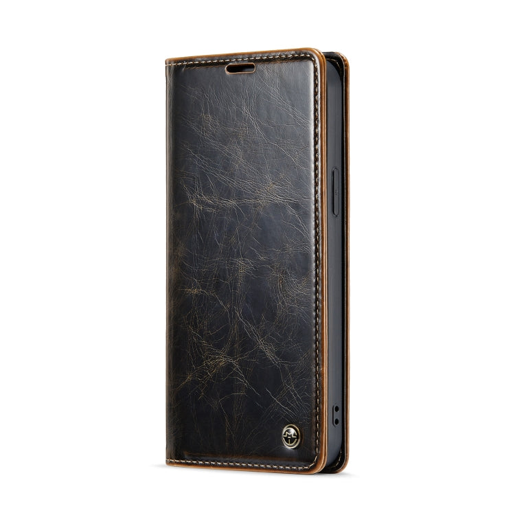 For iPhone 15 Plus CaseMe 003 Crazy Horse Texture Leather Phone Case(Coffee) - iPhone 15 Plus Cases by CaseMe | Online Shopping South Africa | PMC Jewellery | Buy Now Pay Later Mobicred