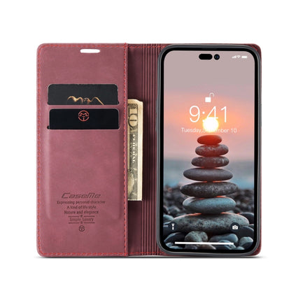 For iPhone 15 Pro Max CaseMe 013 Multifunctional Horizontal Flip Leather Phone Case(Wine Red) - iPhone 15 Pro Max Cases by CaseMe | Online Shopping South Africa | PMC Jewellery | Buy Now Pay Later Mobicred