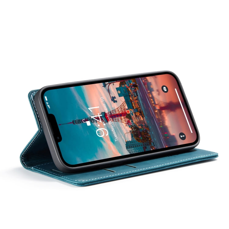 For iPhone 15 Plus CaseMe 013 Multifunctional Horizontal Flip Leather Phone Case(Blue) - iPhone 15 Plus Cases by CaseMe | Online Shopping South Africa | PMC Jewellery | Buy Now Pay Later Mobicred