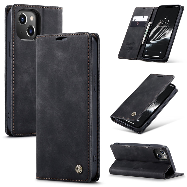 For iPhone 15 Plus CaseMe 013 Multifunctional Horizontal Flip Leather Phone Case(Black) - iPhone 15 Plus Cases by CaseMe | Online Shopping South Africa | PMC Jewellery | Buy Now Pay Later Mobicred