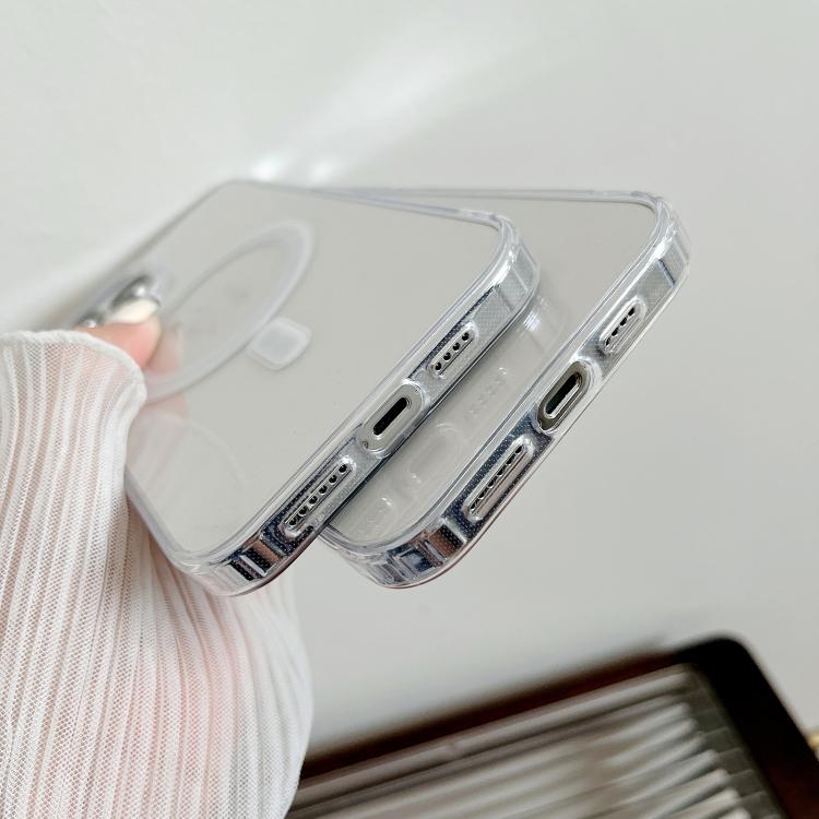 For iPhone 16e MagSafe Magnetic Clear Acrylic TPU Phone Case(Transparent) - iPhone 16e Cases by PMC TechLife | Online Shopping South Africa | PMC TechLife | Buy Now Pay Later Mobicred