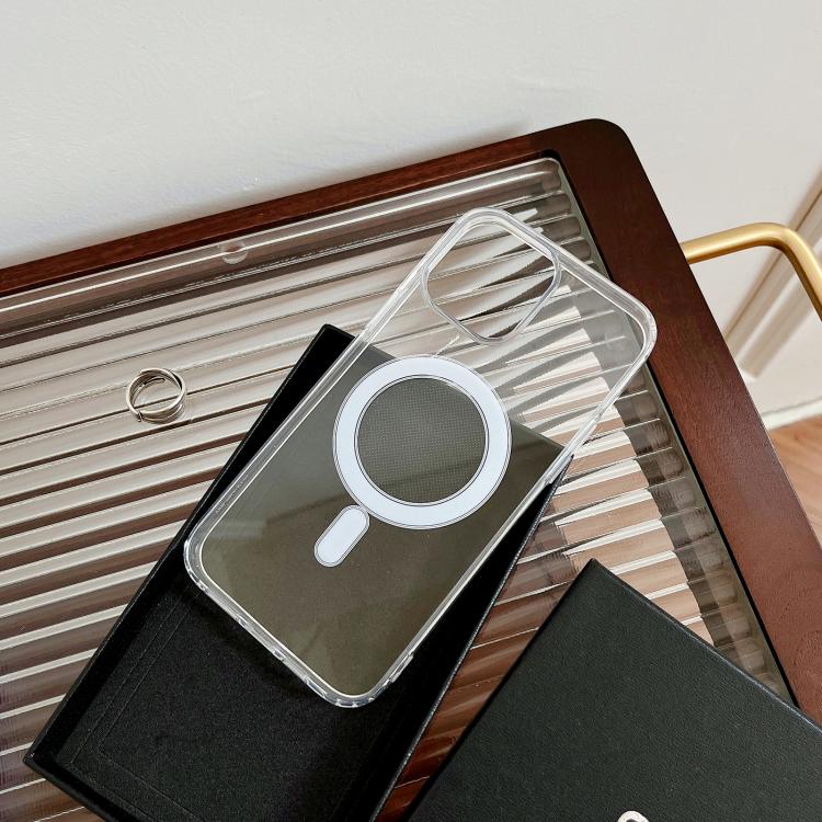 For iPhone 16e MagSafe Magnetic Clear Acrylic TPU Phone Case(Transparent) - iPhone 16e Cases by PMC TechLife | Online Shopping South Africa | PMC TechLife | Buy Now Pay Later Mobicred