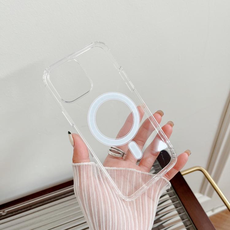 For iPhone 16e MagSafe Magnetic Clear Acrylic TPU Phone Case(Transparent) - iPhone 16e Cases by PMC TechLife | Online Shopping South Africa | PMC TechLife | Buy Now Pay Later Mobicred