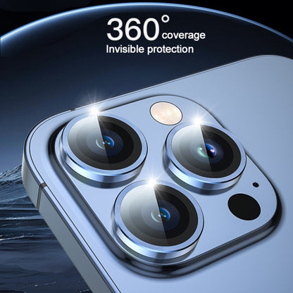 For iPhone 15 Plus TOTU PG-1 Golden Shield Series Metal Frame Lens Protector(Blue) - Lens & Accessories by TOTUDESIGN | Online Shopping South Africa | PMC Jewellery | Buy Now Pay Later Mobicred