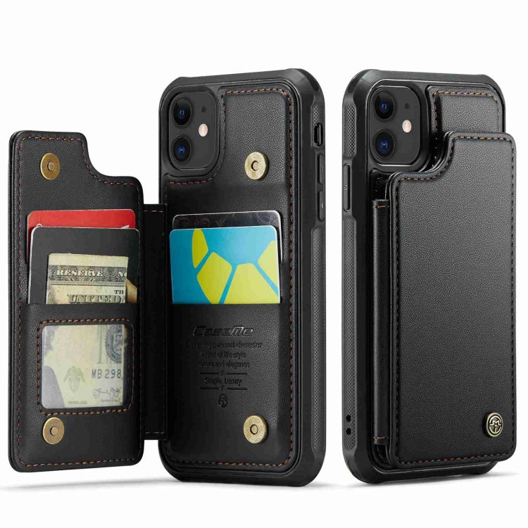 For iPhone 11 CaseMe C22 Card Slots Holder RFID Anti-theft Phone Case(Black) - free shipping - PMC Jewellery - Order now!
