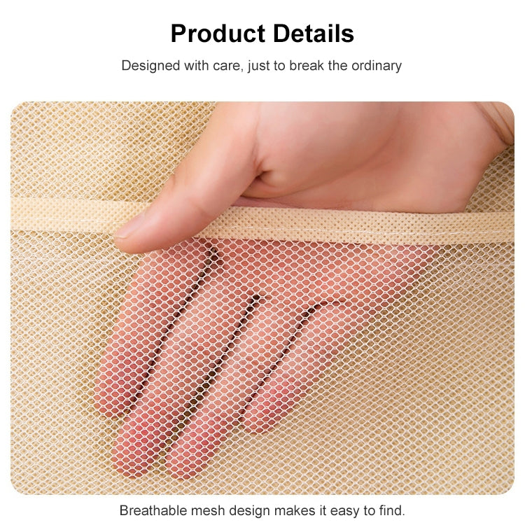 6+6 Grids Underwear Storage Bag Non-woven Double-sided Hanging Storage Bag(Beige) - Storage Bags by PMC TechLife | Online Shopping South Africa | PMC TechLife | Buy Now Pay Later Mobicred
