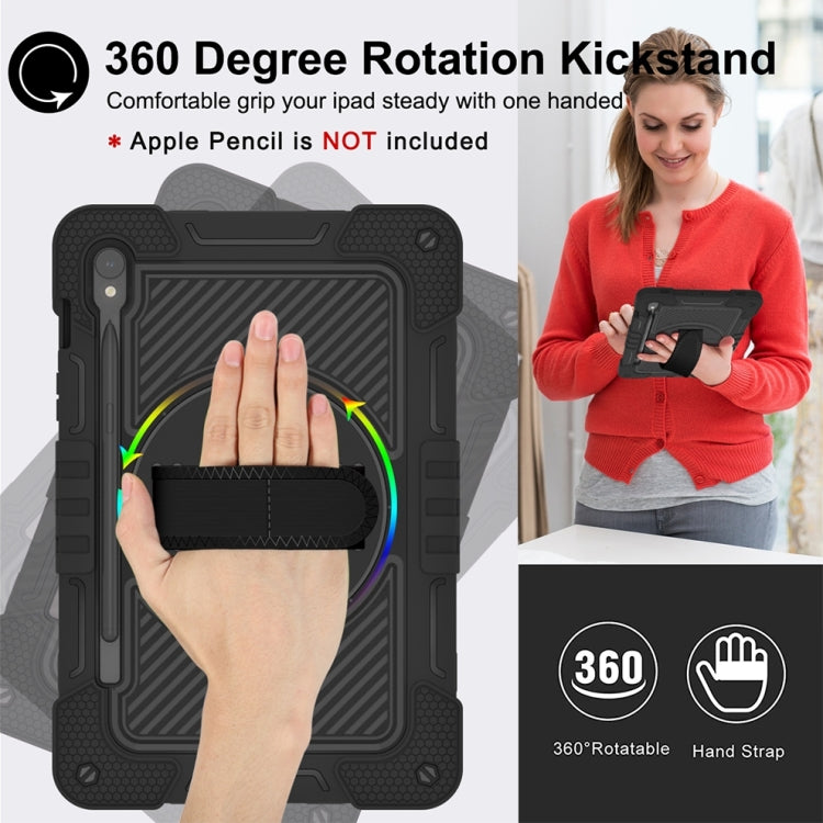 For Samsung Galaxy Tab S9 360 Degree Rotation PC Contrast Silicone Tablet Case(Black) - free shipping - PMC Jewellery - Order now!