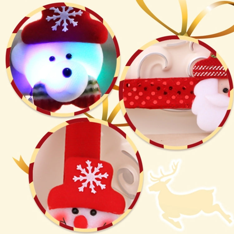 Santa Style Flash Light Merry Christmas Slap Pat Circle Wristband(Flannel Light Bear) - Christmas Wearable Decoration by PMC TechLife | Online Shopping South Africa | PMC TechLife | Buy Now Pay Later Mobicred