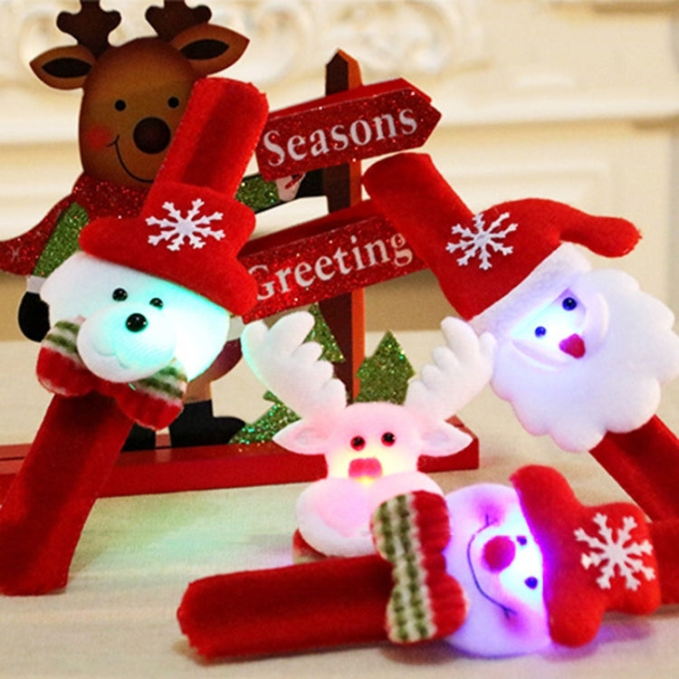 Santa Style Flash Light Merry Christmas Slap Pat Circle Wristband(Sequins Light Bear) - Christmas Wearable Decoration by PMC Jewellery | Online Shopping South Africa | PMC Jewellery | Buy Now Pay Later Mobicred