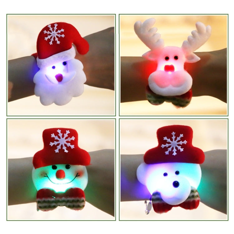 Santa Style Flash Light Merry Christmas Slap Pat Circle Wristband(Sequins Light Snowman) - Christmas Wearable Decoration by PMC TechLife | Online Shopping South Africa | PMC TechLife | Buy Now Pay Later Mobicred