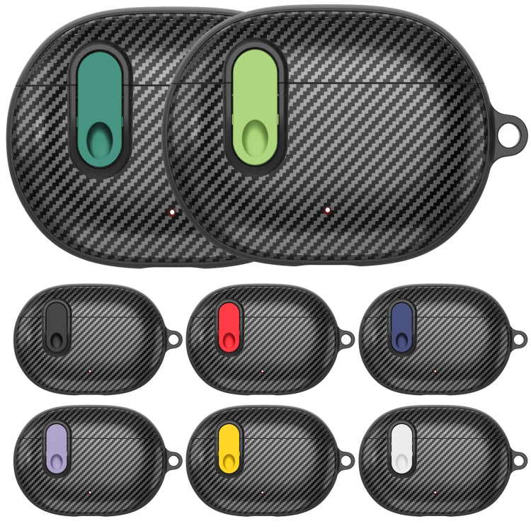 For Beats Studio Buds Switch Carbon Fiber Wireless Earphones Protective Case(Black Red) - free shipping - PMC Jewellery - Order now!